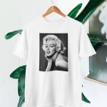 Schwarze Marilyn Monroe T-Shirts aus Baumwolle für Herren Größe XS zum Valentinstag 