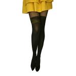 Schwarze Marilyn Overknee-Strumpfhosen für Damen Größe 40 