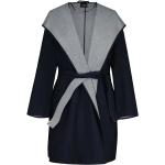 Blaue Marina Rinaldi Kapuzenmäntel mit Gürtel aus Wolle mit Kapuze für Damen Größe 4 XL für den für den Herbst 