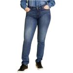 Blaue Marina Rinaldi Slim Fit Jeans mit Reißverschluss aus Denim für Damen Größe 3 XL Große Größen 