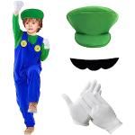 Reduzierte Grüne Super Mario Luigi Faschingskostüme & Karnevalskostüme aus Polyester für Kinder 