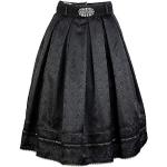 Schwarze Elegante MarJo Trachtenröcke mit Reißverschluss aus Spitze für Damen Größe M 