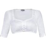 Weiße Kurzärmelige MarJo Dirndlblusen kurzarm aus Baumwolle für Damen für den für den Sommer 