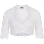 Reduzierte Weiße Casual Kurzärmelige MarJo Dirndlblusen kurzarm aus Baumwolle für Damen Größe XL 
