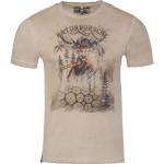 Braune Kurzärmelige MarJo Rundhals-Ausschnitt T-Shirts aus Baumwolle für Herren Größe XL 