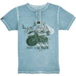 Reduzierte Blaue Kurzärmelige MarJo Rundhals-Ausschnitt T-Shirts aus Baumwolle für Herren Größe S 