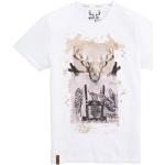 Reduzierte Weiße Kurzärmelige MarJo Rundhals-Ausschnitt T-Shirts aus Baumwolle für Herren Größe XL 