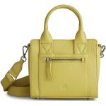 Gelbe MARKBERG Lederhandtaschen aus Rindsleder mit Innentaschen für Damen mini 