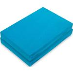 Blaue Spannbettlaken & Spannbetttücher aus Jersey trocknergeeignet 220x200 2-teilig 