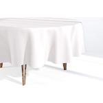 Weiße Unifarbene Runde Runde Tischdecken 100 cm matt 