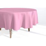 Hellrosa Unifarbene Runde Runde Tischdecken 100 cm matt aus Stoff 