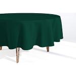 Dunkelgrüne Unifarbene Runde Runde Tischdecken 100 cm matt aus Stoff 