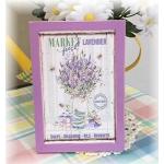 Lavendelfarbene Kunstdrucke aus Papier mit Rahmen 13x18 