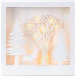 Weiße Markslöjd LED Bilder & Leuchtbilder mit Weihnachts-Motiv aus Holz 