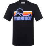 Schwarze Kurzärmelige Marmot T-Shirts für Herren Größe S 