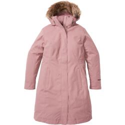 Pinke Wasserdichte Winddichte Atmungsaktive Marmot Chelsea Damenmäntel mit Reißverschluss mit Kapuze 