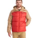 Beige Marmot Guides Down Mini Herrenhoodies & Herrenkapuzenpullover aus Polyester Größe L für den für den Winter 