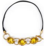 Marni, Citrin Halskette mit goldenen Details Gelb, Damen, Größe: One size