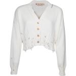 Reduzierte Weiße MARNI Marni V-Ausschnitt Damencardigans aus Baumwolle Größe XS 