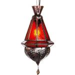 Rote Marokko Lampen aus Glas E14 