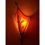 Reduzierte Orange Marokko Lampen aus Leder E14 