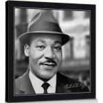 Martin Luther King Jr. Poster Leinwandbild Auf Keilrahmen - Portrait 1964 (70 x 70 cm)