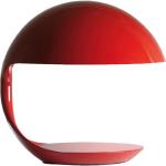 Rote Abstrakte Moderne Martinelli Luce COBRA Runde Designer Tischlampen mit Schlangenmotiv aus Kunstharz 