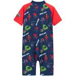 Marineblaue Spiderman Sportbadeanzüge & Schwimmanzüge für Kinder mit Reißverschluss aus Polyester 1-teilig für den für den Sommer 
