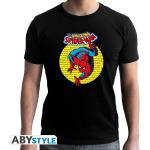 Schwarze Motiv Vintage Spiderman T-Shirts aus Baumwolle für Herren Größe S 