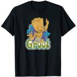 Schwarze Vintage Guardians of the Galaxy Groot T-Shirts für Herren Größe S 