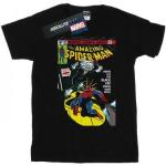 Schwarze Kurzärmelige Spiderman Katzen-Shirts mit Katzenmotiv aus Baumwolle für Herren Größe 5 XL 