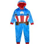 Blaue Captain America Kinderschlafoveralls für Jungen Größe 122 