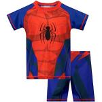 Bunte Spiderman Kinderbadesets mit Halloween-Motiv für Jungen Größe 122 2-teilig 