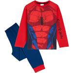 Rote Spiderman Lange Kinderschlafanzüge aus Baumwolle für Jungen für den für den Winter 