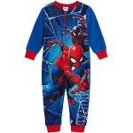 Reduzierte Blaue Spiderman Kinderschlafoveralls mit Reißverschluss aus Fleece maschinenwaschbar für Jungen für den für den Sommer 