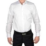 Weiße Langärmelige Marvelis Kentkragen Hemden mit Kent-Kragen aus Popeline für Herren Größe M 