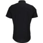 Schwarze Kurzärmelige Marvelis Kentkragen Hemden mit Kent-Kragen aus Popeline für Herren 