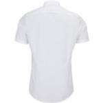 Weiße Kurzärmelige Marvelis Kentkragen Hemden mit Kent-Kragen aus Popeline für Herren 