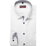 Weiße Unifarbene Langärmelige Marvelis Kentkragen Hemden mit Kent-Kragen aus Baumwolle für Herren Größe XL 
