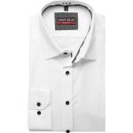 Reduzierte Weiße Unifarbene Langärmelige Marvelis Herrenlangarmhemden aus Baumwolle Größe XL 