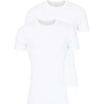 Weiße Unifarbene Kurzärmelige Marvelis Rundhals-Ausschnitt Shirts mit Tasche aus Baumwolle für Herren Größe XXL 2-teilig 