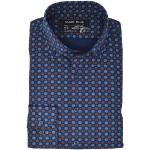 MARVELIS Businesshemd »Hemd - Casual Fit - Button Down Kragen - Muster - Dunkelblau«, blau
