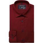 Reduzierte Rote Unifarbene Oversize Langärmelige Marvelis Kentkragen Hemden mit Kent-Kragen aus Twill für Herren Größe XXL 