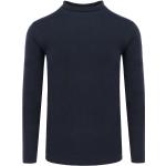 Reduzierte Marineblaue Unifarbene Oversize Langärmelige Marvelis Stehkragen Shirts mit Tasche für Herren Größe 3 XL 
