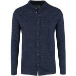 Reduzierte Marineblaue Melierte Oversize Langärmelige Marvelis Shirts mit Tasche aus Baumwolle für Herren Größe 3 XL 