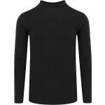 Reduzierte Schwarze Unifarbene Casual Langärmelige Marvelis Stehkragen Shirts mit Tasche für Herren Größe 3 XL 