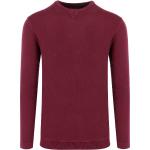 Reduzierte Bordeauxrote Oversize Langärmelige Marvelis Rundhals-Ausschnitt Herrensweatshirts aus Baumwolle Größe 3 XL 