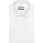 Weiße Unifarbene Langärmelige Marvelis Kentkragen Hemden mit Kent-Kragen aus Baumwolle für Herren Größe 4 XL für den für den Frühling 