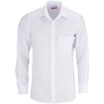 Reduzierte Weiße Unifarbene Langärmelige Marvelis Kentkragen Hemden mit Kent-Kragen aus Baumwolle für Herren Große Größen 