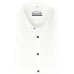 Weiße Unifarbene Kurzärmelige Marvelis Kentkragen Hemden mit Kent-Kragen aus Baumwolle für Herren 